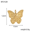 Golden butterfly pendant in stainless steel for DIY jewelry making 1.5cm wide - Gold Butterfly (BP2162B)