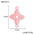 Pink star-shaped clover jewelry connector with size dimensions of 1.4cm by 1.1cm - Pink Star (PJ00229-2)