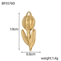 Dettagli del ciondolo a tulipano con dimensioni 1,9 cm di altezza e 0,8 cm di larghezza - Stile Bocciolo di Tulipano (BP3576D)