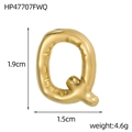 14k gold plated letter Q puffy bubble pendant with dimensional rounded design - Bubble Letter Q Pendant (HP47707FWQ)