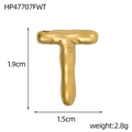 14k gold plated bubble initial T letter pendant in chunky balloon style for DIY jewelry - Bubble Letter T Pendant (HP47707FWT)