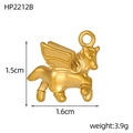 Golden Pegasus pendant made of stainless steel with dimensions of 1.5 cm by 1.6 cm - Golden Pegasus Style (HP2212B)