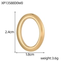 Polierter goldener ovaler Edelstahl Anhänger 2.4cm x 1.8cm für Schmuckherstellung - Ovaler Ringverschluss-Stil (XP13588D0W0)