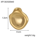 Detailansicht eines goldenen Tropfenanhängers mit Maßen 1,3 cm x 1,1 cm und 1,6 g Gewicht - Goldener unregelmäßiger Wassertropfen-Stil (XP13835D0W0)