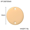 Goldener Edelstahl Rundanhänger mit zwei Löchern für DIY-Schmuckherstellung - Goldener symmetrischer Doppel-Loch-Kreisstil (XP13887D0W0)