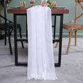 Elegante witte chiffon tafelloper met fijne kreukeltextuur voor bruiloft decoratie - Wit / 70*300cm