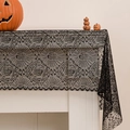 Halloween black lace fireplace scarf featuring an intricate spider web pattern design - 30*100cm / Ghost Hand