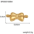 Détail du petit pendentif nœud en acier doré avec dimensions 0,64 cm et poids de 0,5 g - Style de Nœud (BP0000100BW)