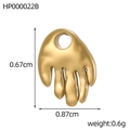 Macro d'un pendentif main dorée de 0,67x0,87cm pour la création de bijoux DIY - Style Paume (HP000022B)