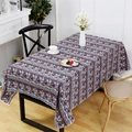 Rectangle tablecloth with bohemian geometric pattern and tassels for dining room - 150*220 / Ethnic Woven