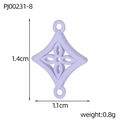 Purple diamond-shaped four-leaf clover pendant charm in stainless steel for DIY jewelry - Purple Rhombus Cutout Style (PJ00231-8)