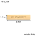 Detail view of a 6cm gold rectangular stainless steel pendant with MY JEWELLERY engraving - Gold Engraved Bar (HP1526D)