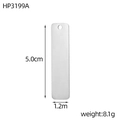 Polished stainless steel rectangular pendant 5.0cm x 1.2cm 8.1g silver finish blank tag - Silver Rectangle Tag (HP3199A)