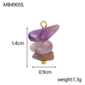 Macro detail of natural purple amethyst pendant with measurements of 1.4cm height - Amethyst (MB4905S)