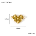 Gold heart-shaped stone pendant with light green gemstone and dimensions 0.98x1.54cm - Multicolor Zirconia Heart (AP43229DW5)