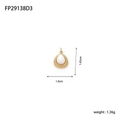 Spécifications de taille pour le pendentif goutte en acier inoxydable avec insert - Style Pierre de Lune Goutte d'Eau (FP29138D3)