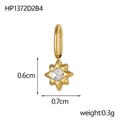 Detailed view of an eight-pointed star pendant with dimensions 0.6cm x 0.7cm and weight 0.3g - Transparent Style (HP1372D2B4)