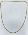 Collana vintage a catena box dorata minimalista con chiusura a moschettone su bianco - Catena a Sfere Oro (AL34809D0W0)