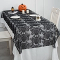 Halloween black lace tablecloth with skull and butterfly patterns for table decoration - 100*100cm / Skull Black