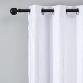 White grommet curtain featuring modern vertical wave jacquard patterns and silver eyelets - 100*200 / White Vertical Stripe Jacquard