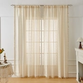 Beige gehaakt gordijn in boho-stijl met kwastjes voor woonkamer raamdecoratie - 150*260 / Beige