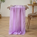 Vibrant bright purple chiffon table runner for weddings and party decor on wooden table - 70cmx300cm / Violet