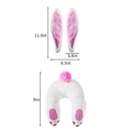 Easter plush bunny ears and legs set with pink plaid details and white faux fur - Pink Plaid Bunny Butt
