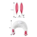 Osterhasen-Set mit Ohren und Schwanz, weiß-rosa Plüsch, inklusive Maßen - Rosa Weiß Schwanz Hasenpopo