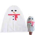 Funda protectora de invierno para plantas con diseño de muñeco de nieve en fieltro - Muñeco de Nieve con Bufanda Roja