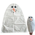 Funda de protección invernal para plantas con diseño de muñeco de nieve y cordón ajustable - Muñeco de Nieve Nariz de Zanahoria
