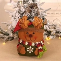 Sacchetto regalo di Natale a forma di renna in morbido peluche con fiocchi di neve - Cervo