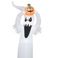 Halloween inflatable ghost holding a pumpkin with glowing lights for outdoor yard decor - 180CM Height EU Plug