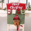 Detail of Christmas chair cover with 3D reindeer decor and Merry Christmas text - Elk Style