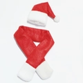 Christmas mini red hat and scarf set for wine bottles or small pets decoration - Red (Scarf And Hat Set)