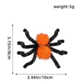 Pinza para pelo con araña de felpa naranja y negra para decoración de Halloween - Estilo Naranja