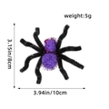 Pinza para pelo de araña morada de peluche para Halloween con purpurina de 8cm x 10cm - Púrpura