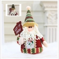 Knitted Santa Claus figurine with LET IT SNOW sign for Christmas home decoration - Santa Shape