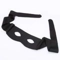 Maschera classica nera tipo Zorro in tessuto con lacci per Halloween e feste in maschera - Nero