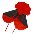 Wende-Haustierumhang in Rot und Schwarz mit Stehkragen für Halloween-Cosplay-Kostüme - Standardgröße / Rot & Schwarz