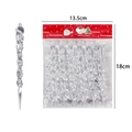 Makro-Detail von gedrehten Spiral-Eiszapfen mit weihnachtlicher Themenverpackung - Transparent