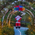 Babbo Natale appeso con paracadute a LED per decorazione festiva da giardino esterno - 60CM / Stile Renna con Luce