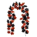 Guirnalda de arce artificial con hojas otoñales para decoración de Acción de Gracias - Estilo Mixto Rojo Y Negro