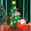 Set albero di Natale in feltro fai-da-te con decorazioni verdi per interni bambini - Stile A