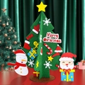 Set albero di Natale 3D in feltro fai-da-te con ornamenti colorati per bambini - Stile B