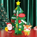 Albero di Natale in feltro fai-da-te per bambini con decorazioni festive colorate - Stile C