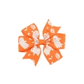 Fiocco per capelli Halloween arancione con fantasmi e scritta Boo per bambine - Stile Fantasma Boo Arancione (4)