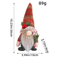 Gnomo natalizio con dimensioni 26x10x8cm e dettaglio del cappello lavorato a maglia - Stile barba
