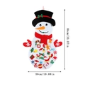 DIY Filz-Weihnachtsschneemann-Wanddeko mit 84x50cm Abmessungen und festlichem Dekor - 84x50cm / Schneemann-Stil