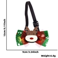 Dettaglio farfallino natalizio per animali con alce di paillettes, largo 9cm e lungo 13cm - Stile Renna di Natale