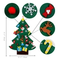 95cm DIY Filz-Weihnachtsbaum für Kinder mit 30 abnehmbaren Ornamenten für Dekoration - 95x70cm / Weihnachtsbaum-Stil